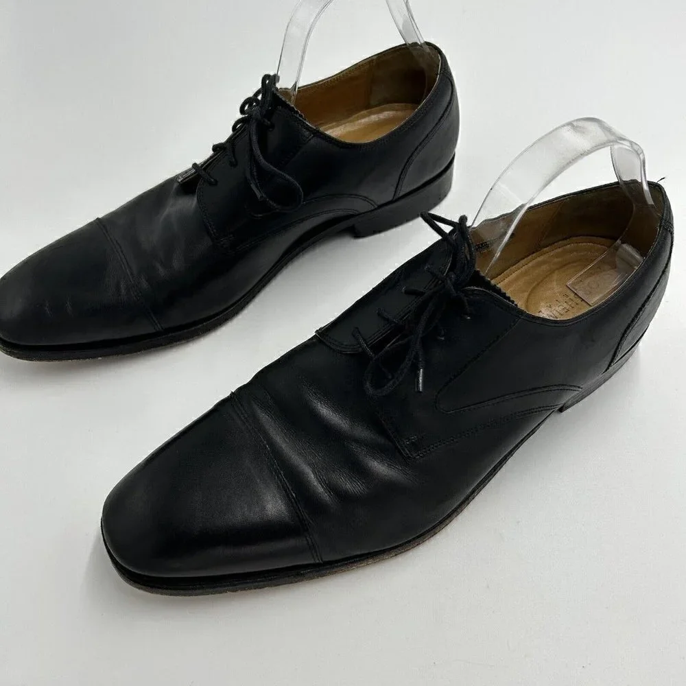 Florsheim Imperial Shoes Sz 12D Black Oxford Goodyear Welt Laced 12083